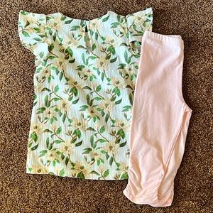 NWT Mudpie Magnolia Tunic & Capri Set 5T